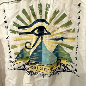 Indiana Jones Expert Of The Occult Khaki Distressed Button Down Shirt Size 3X